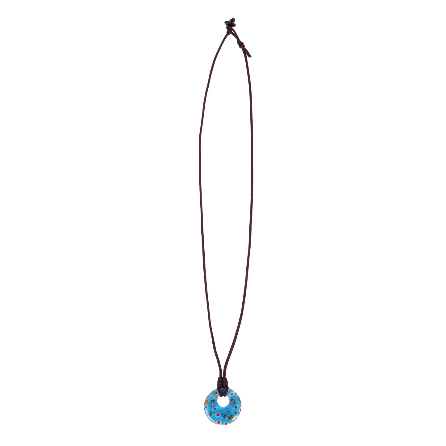 Choker Necklace with Round Floral Pendant