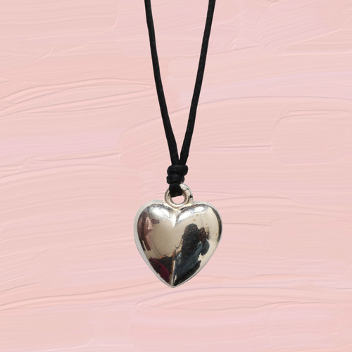 Choker Necklace with Heart Pendant