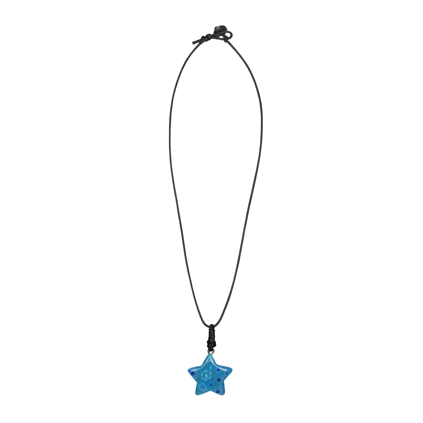 Choker Necklace with Floral Star Pendant