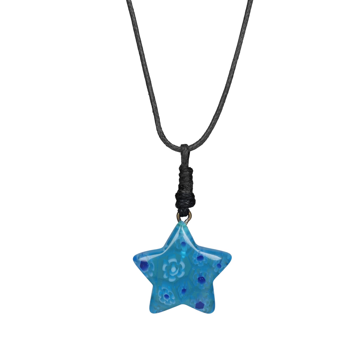 Choker Necklace with Floral Star Pendant