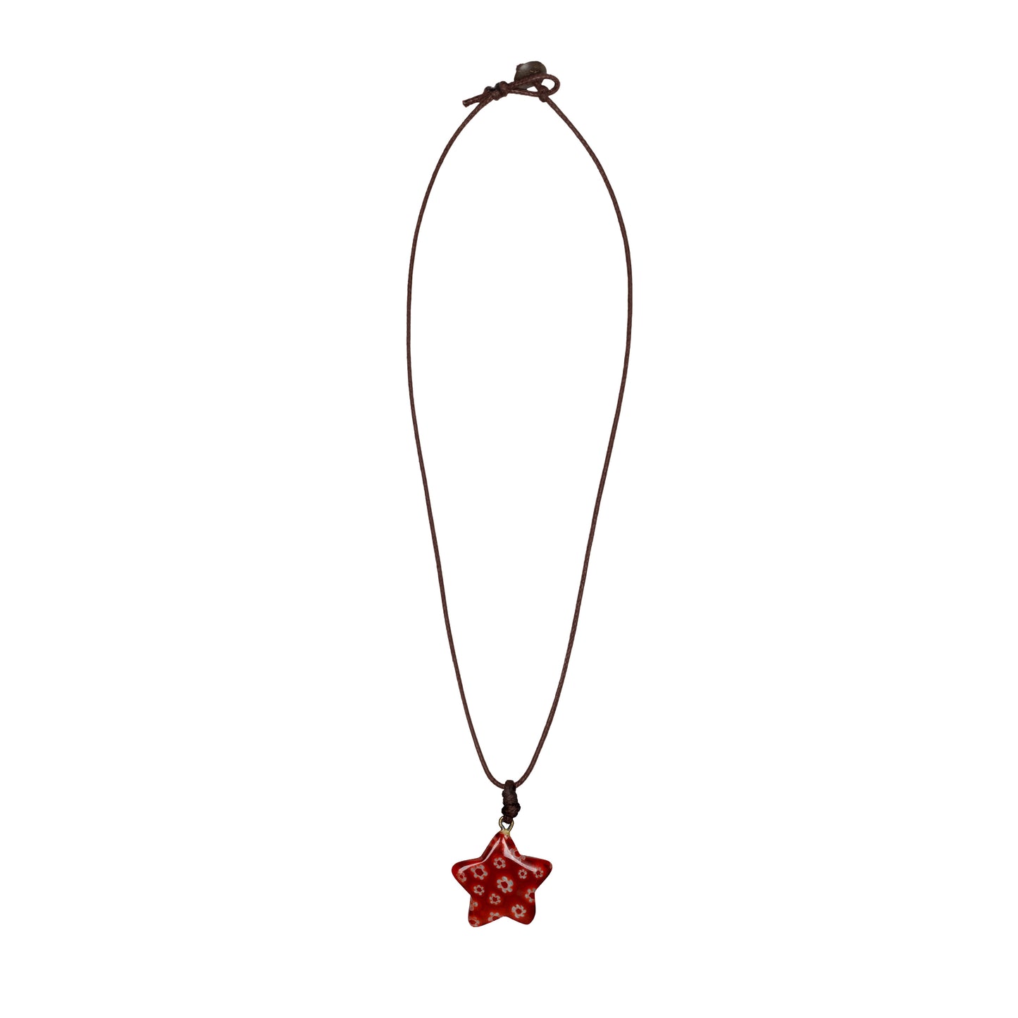 Choker Necklace with Floral Star Pendant