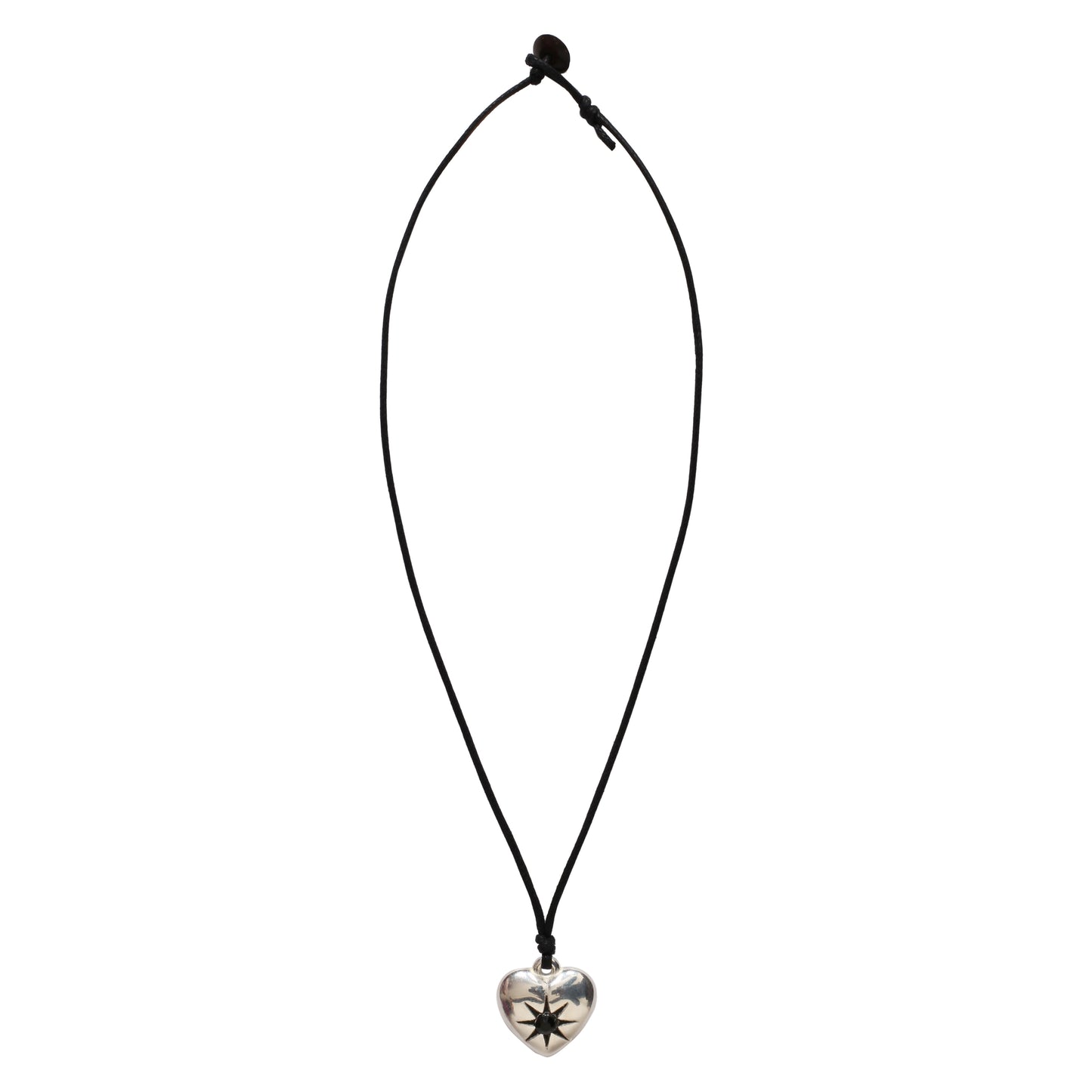 Choker Necklace with Stone Heart Pendant