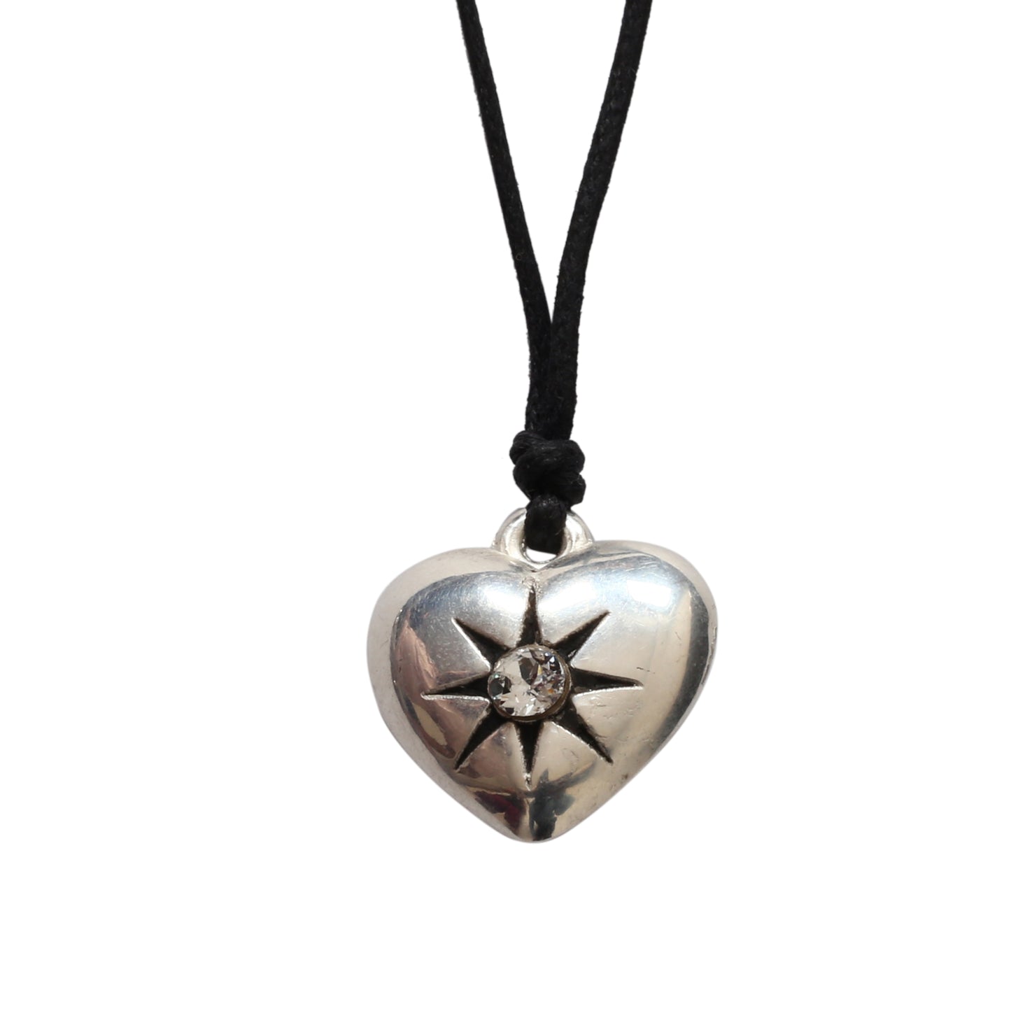 Choker Necklace with Stone Heart Pendant