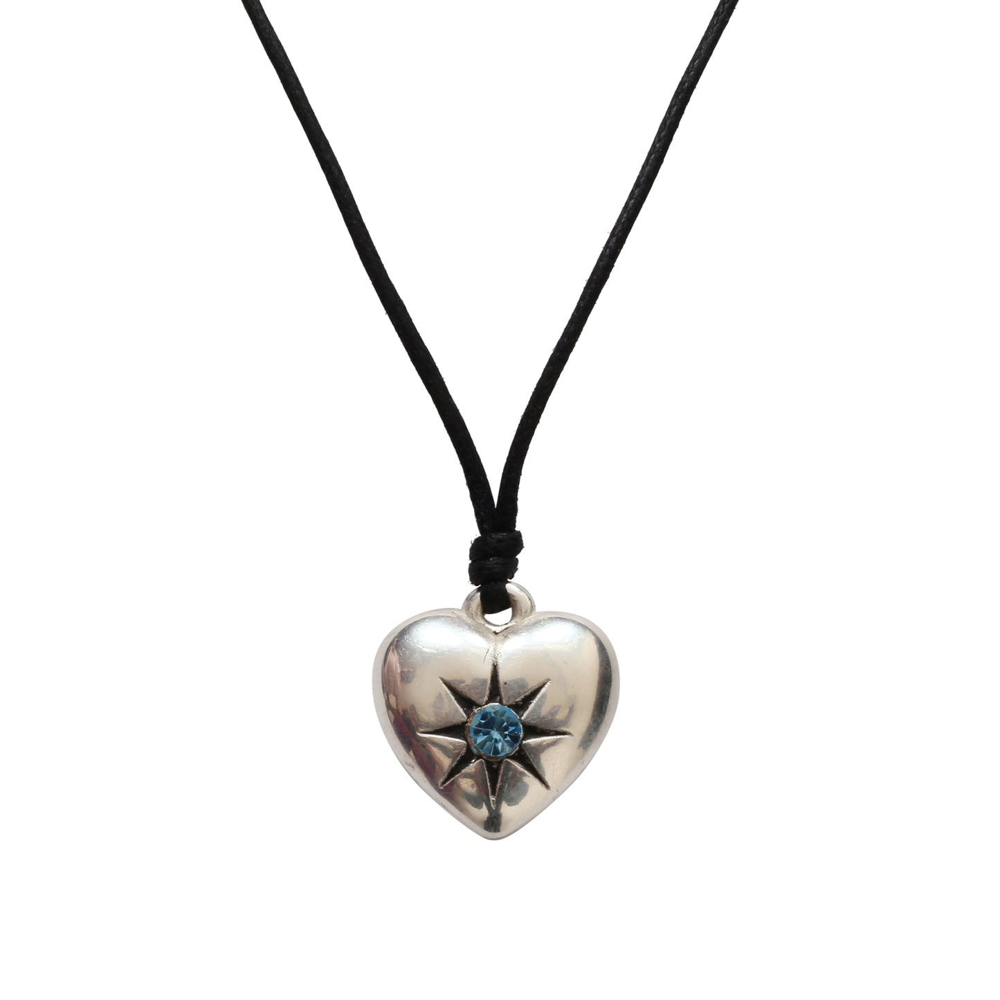 Choker Necklace with Stone Heart Pendant