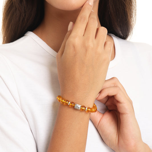 Citrine Natural Stone Buddha Bracelet