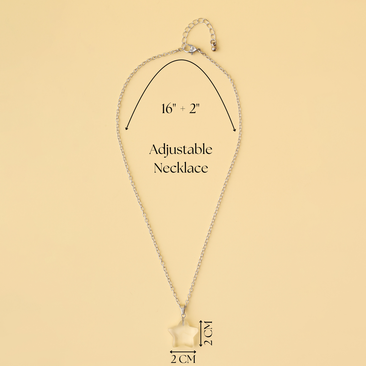 Clear Quartz Star Pendant Necklace