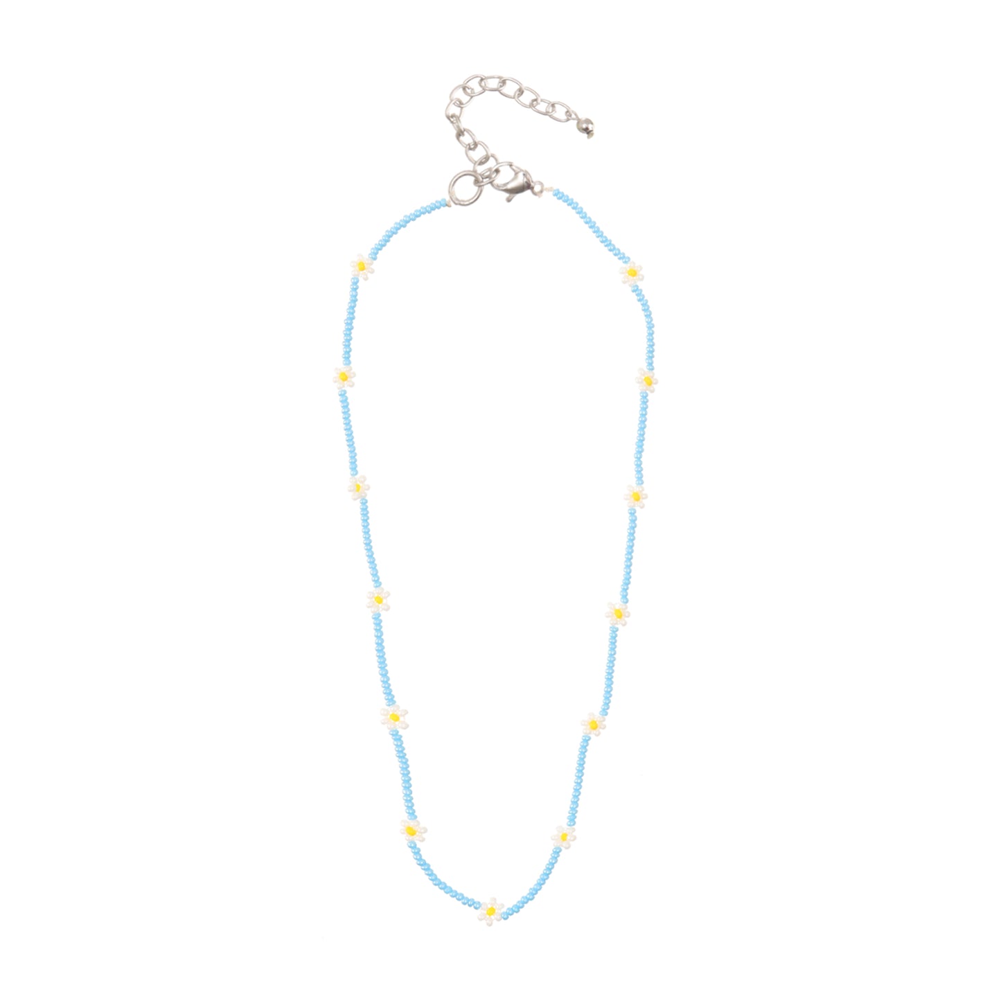 Daisy Beaded Choker Necklace Set of 4
