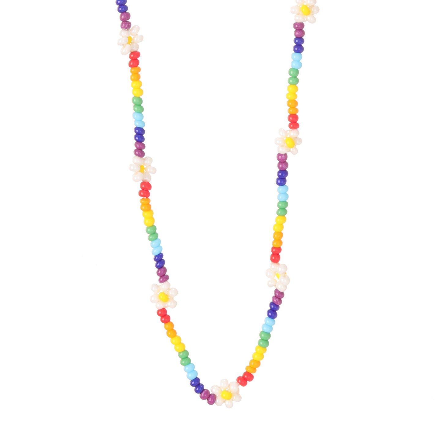 Daisy Beaded Choker Necklace Set of 4