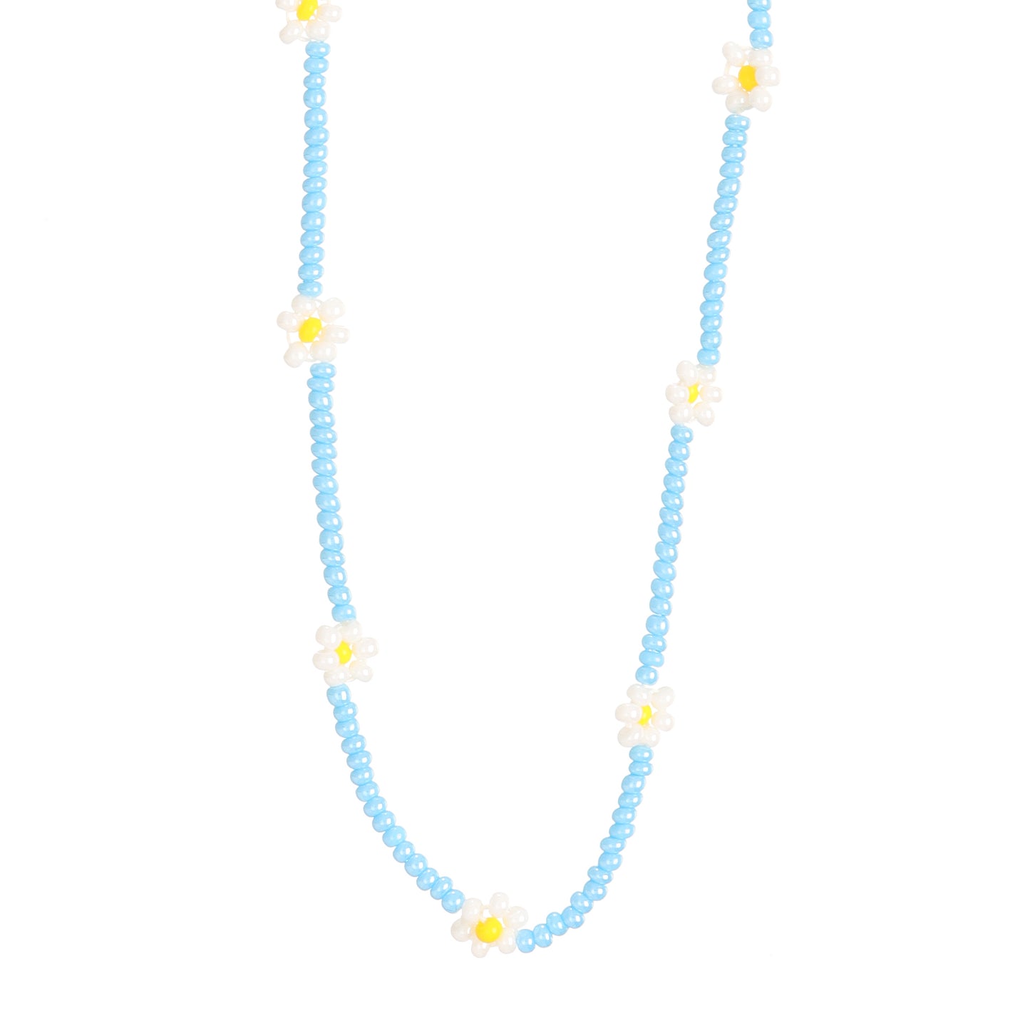 Daisy Beaded Choker Necklace Set of 4