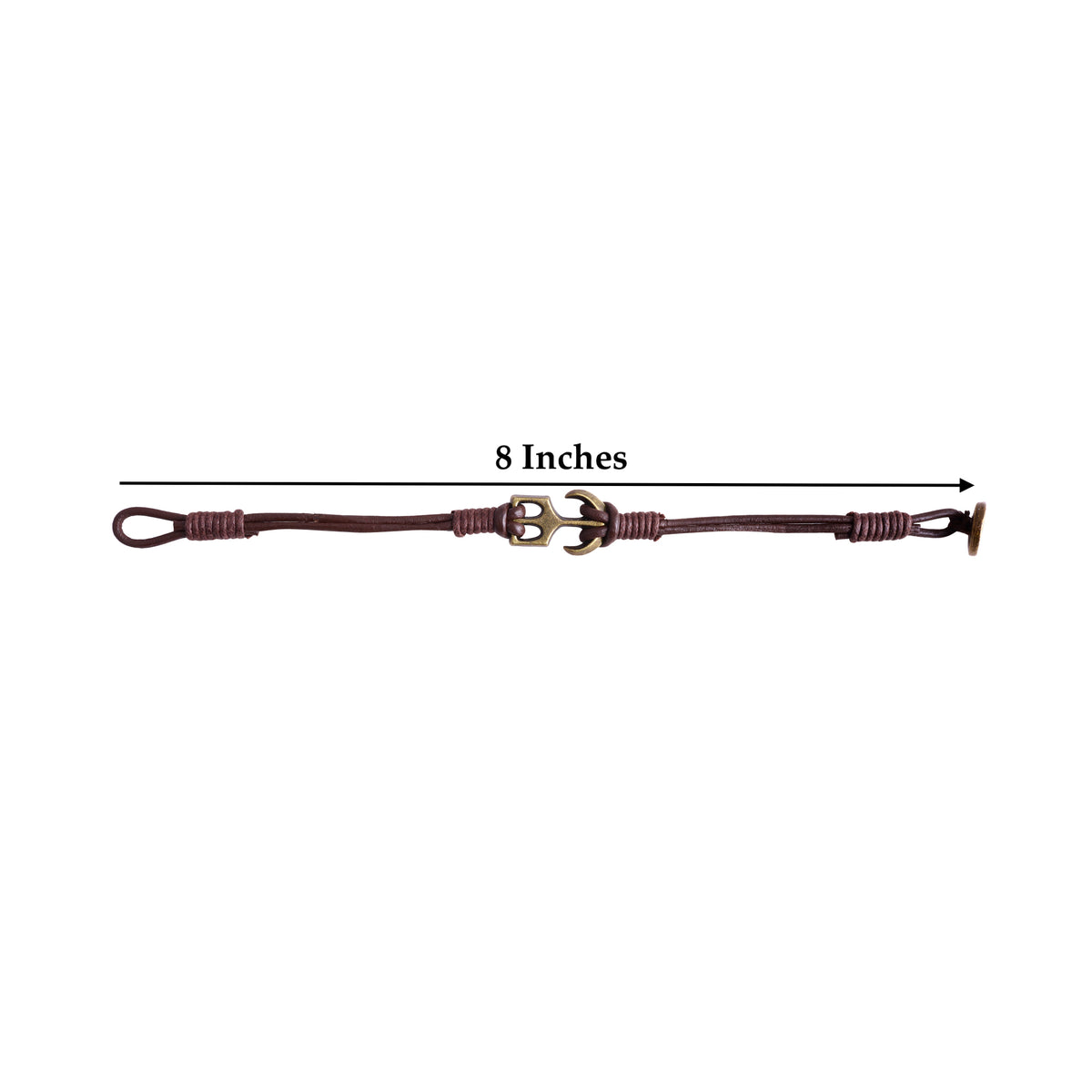 Denver Men’s Leather Bracelet With Anchor