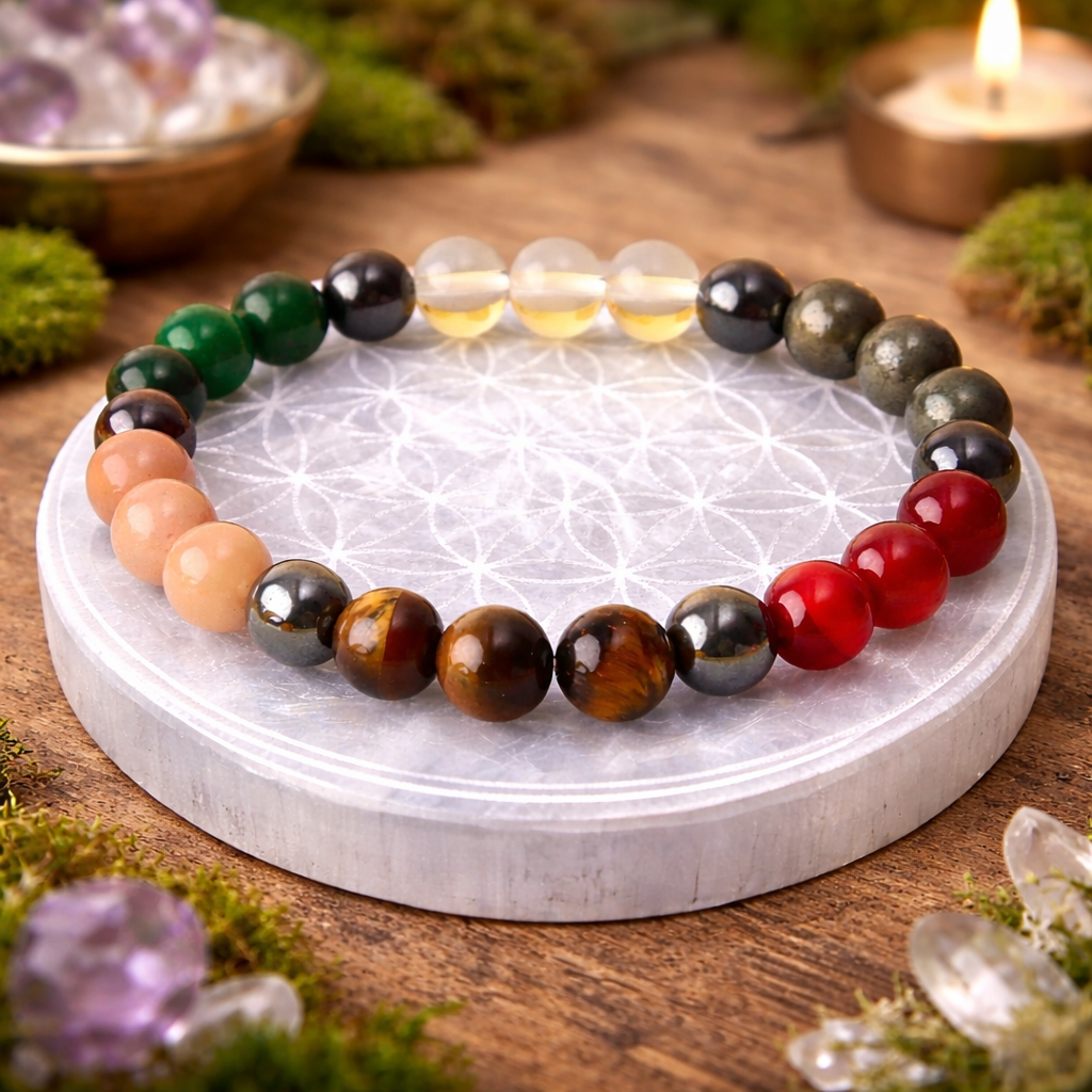 Dhan Vridhi Bracelet with Selenite Plate