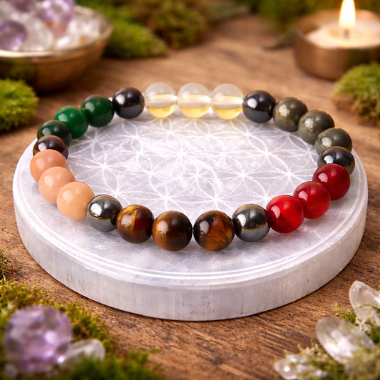 Dhan Vridhi Bracelet with Selenite Plate