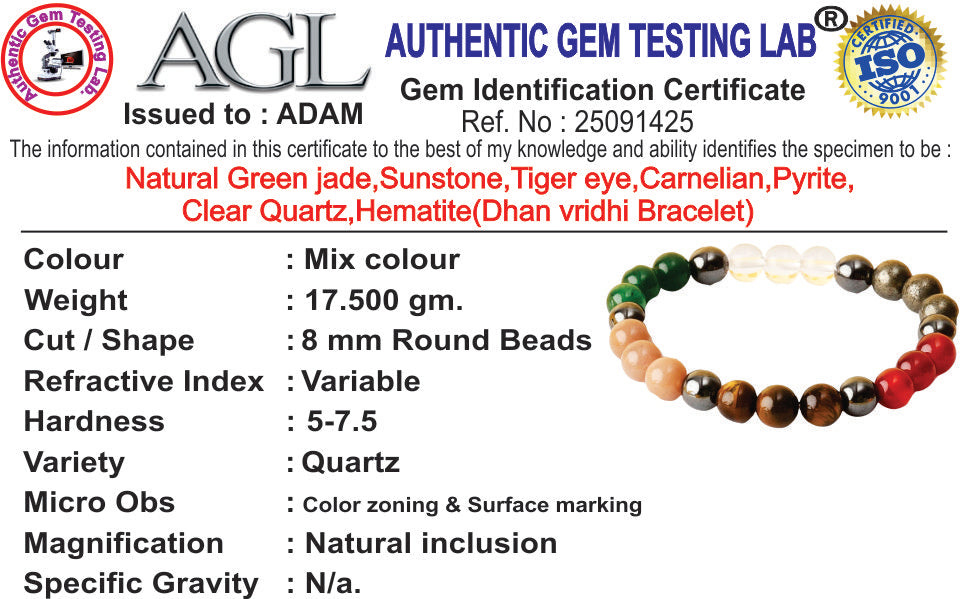 Dhan Vridhi Natural Stone Bracelet