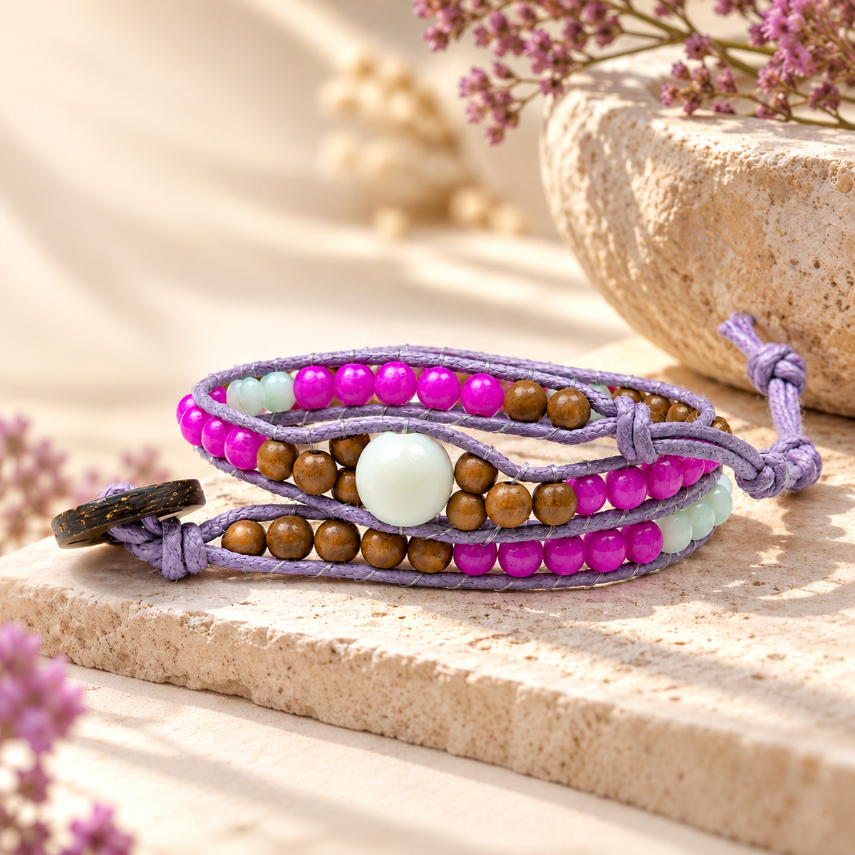 Double Wrap Beaded Bracelet
