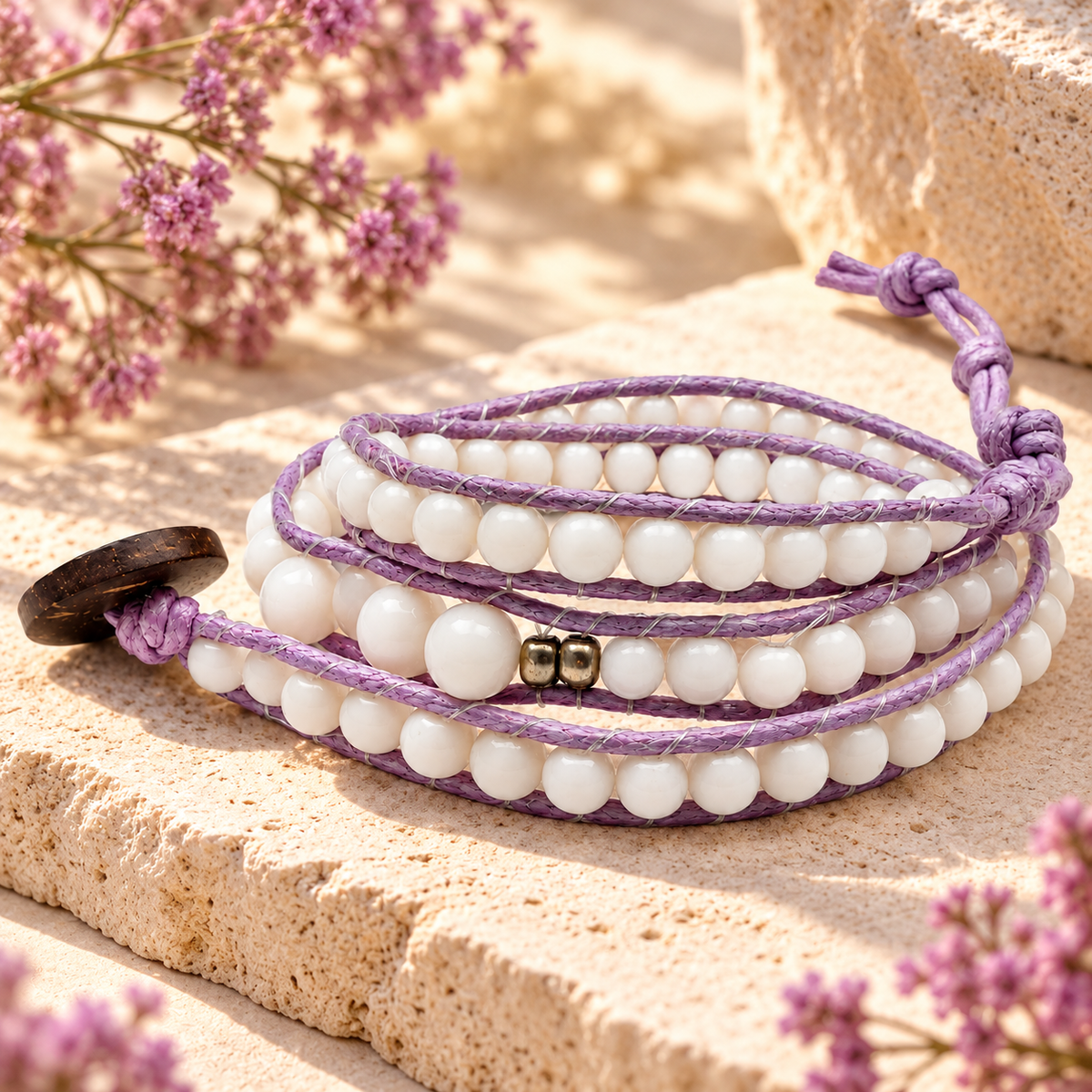 Double Wrap Beaded Bracelet