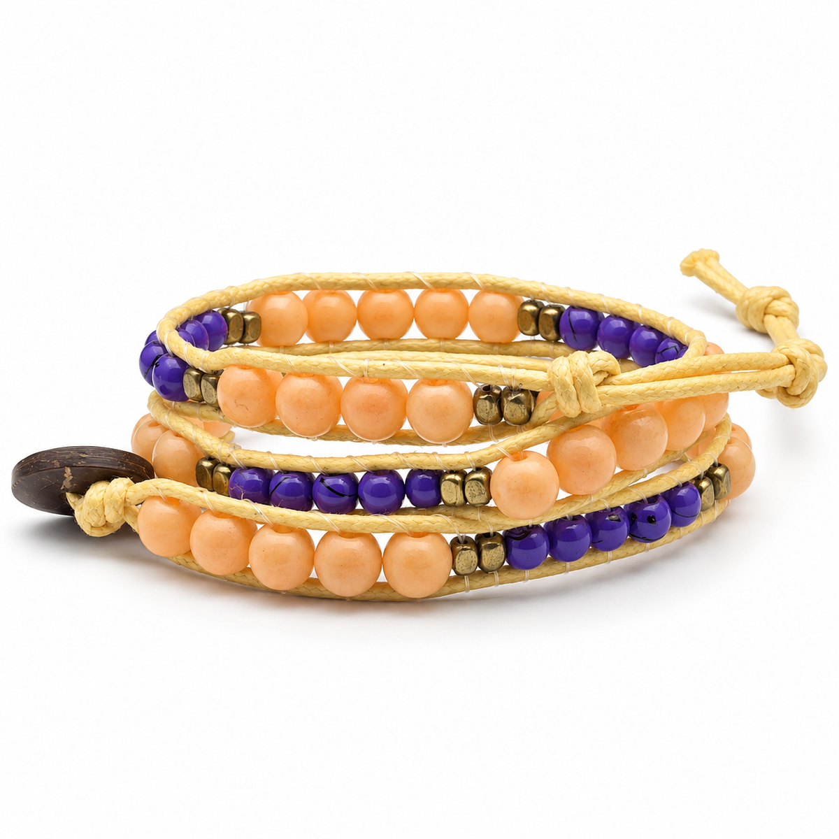 Double Wrap Beaded Bracelet