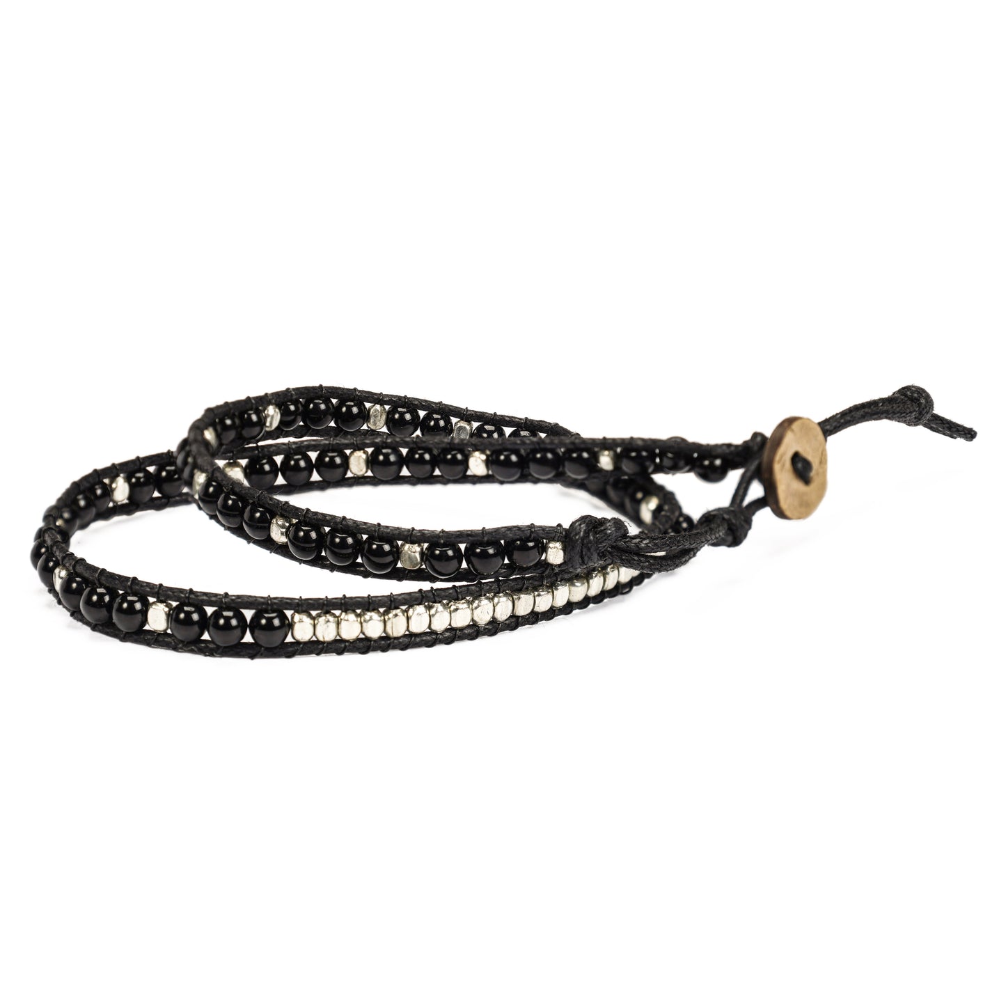 Double Wrap Beaded Bracelet