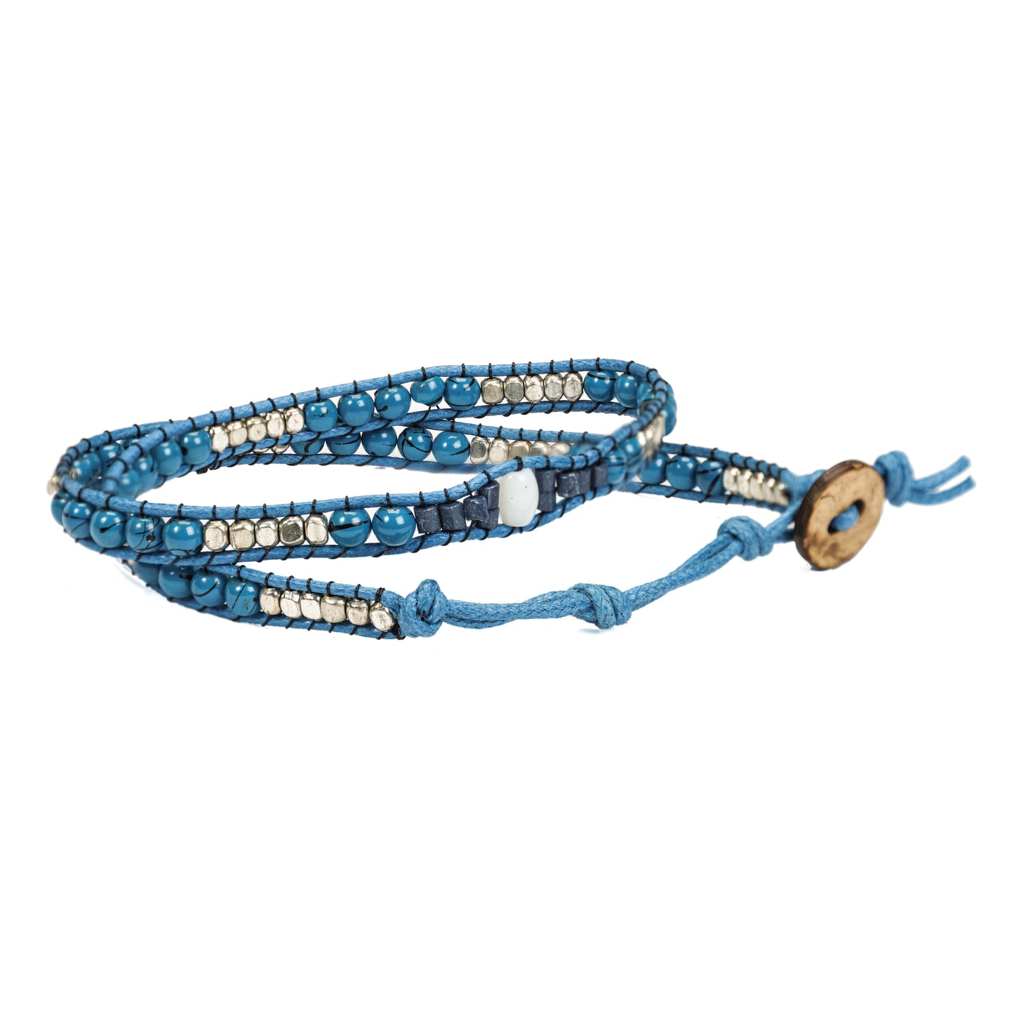 Double Wrap Beaded Bracelet