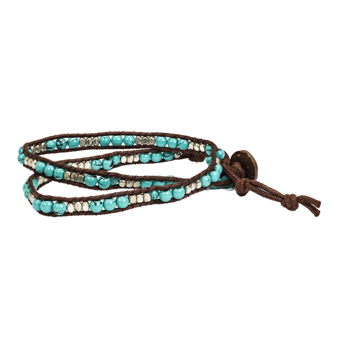 Double Wrap Beaded Bracelet