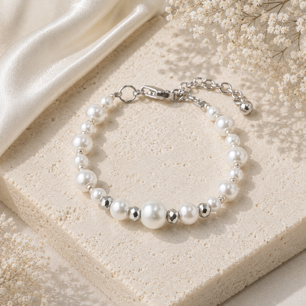 Elegant Pearl & Seed Bead Bracelet