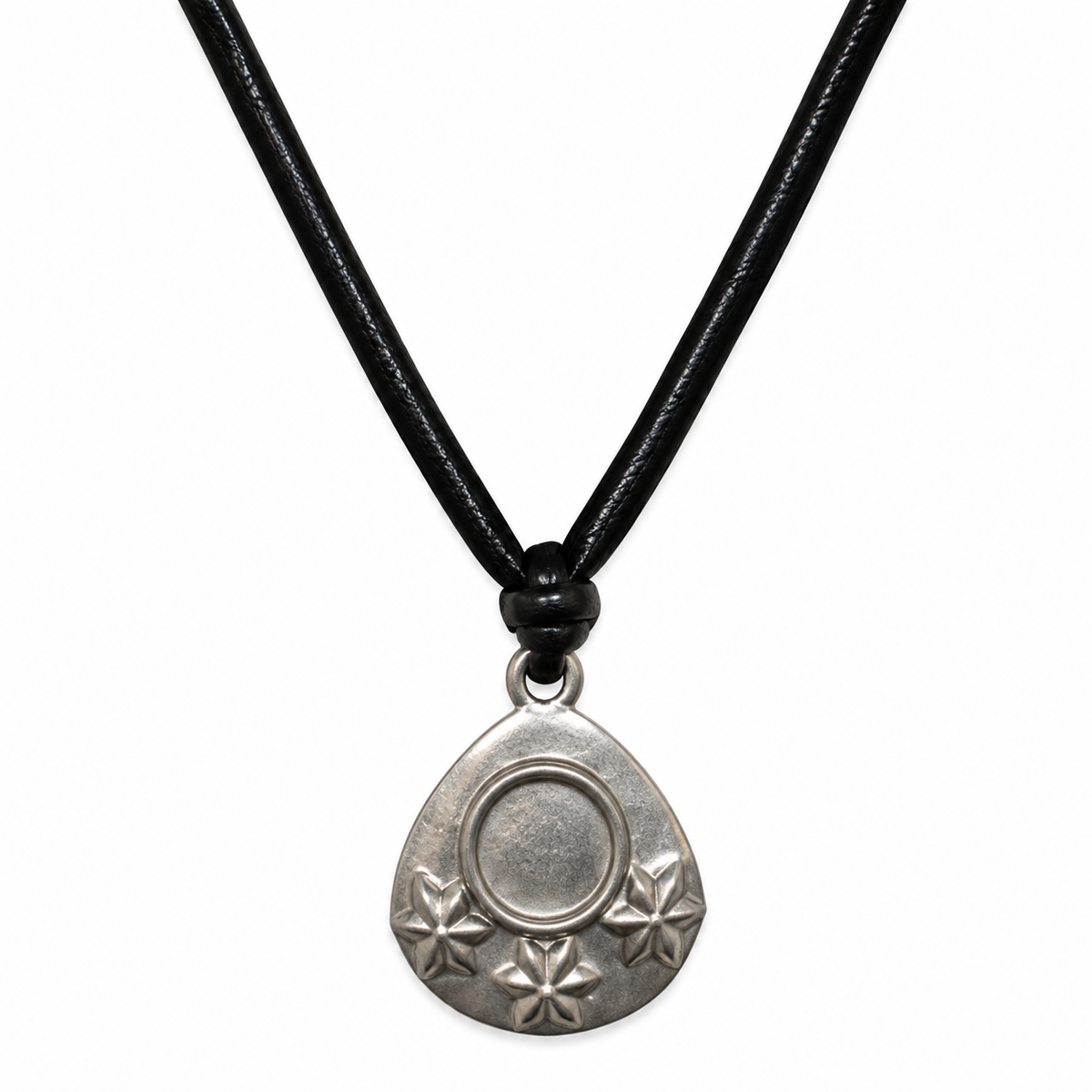 Engraved Starfish Pendant Leather Necklace for Women