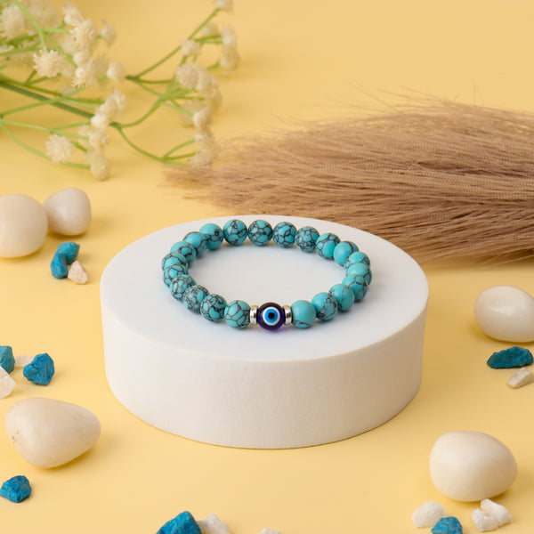 Evil Eye & Firoza Natural Stone Bracelet