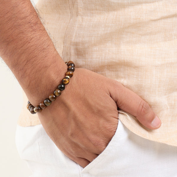 Fearless Tiger Eye Natural Stone Bracelet
