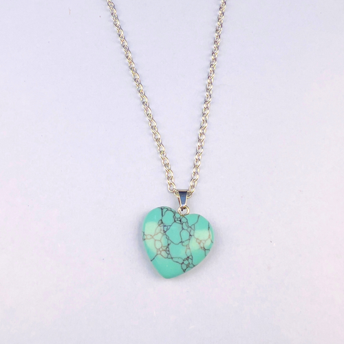 Firoza Heart Pendant Necklace