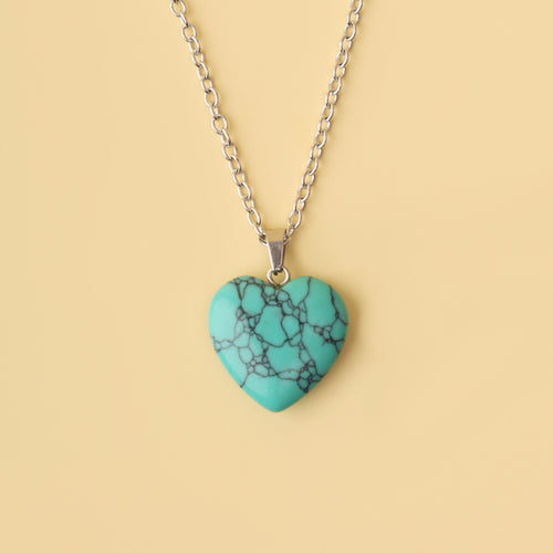 Firoza Heart Pendant Necklace