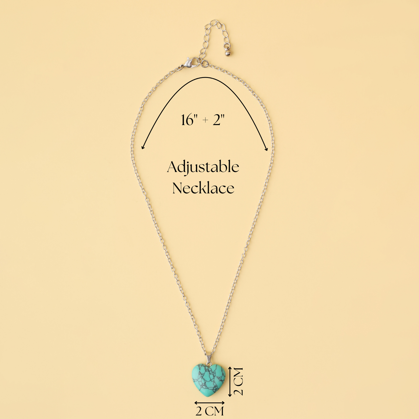 Firoza Heart Pendant Necklace