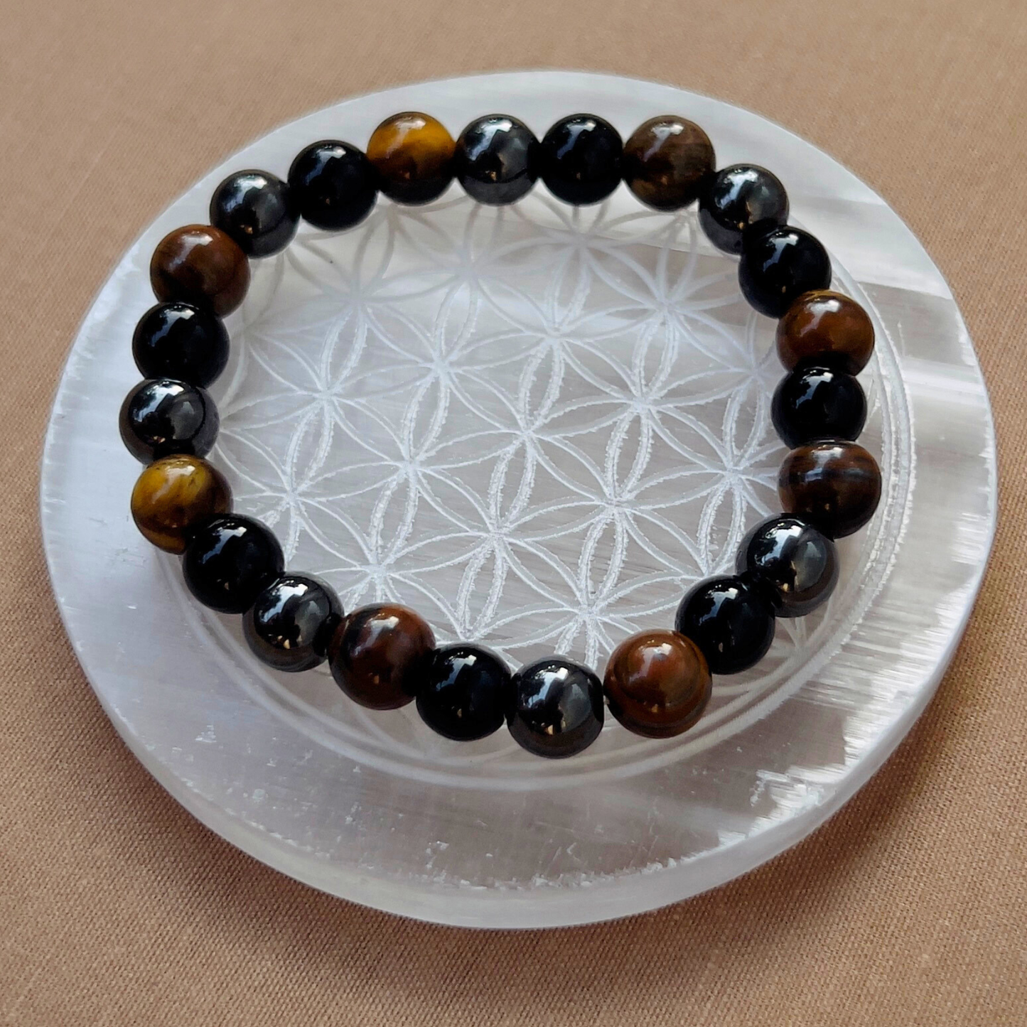 Flower Of Life Selenite Charging Plate