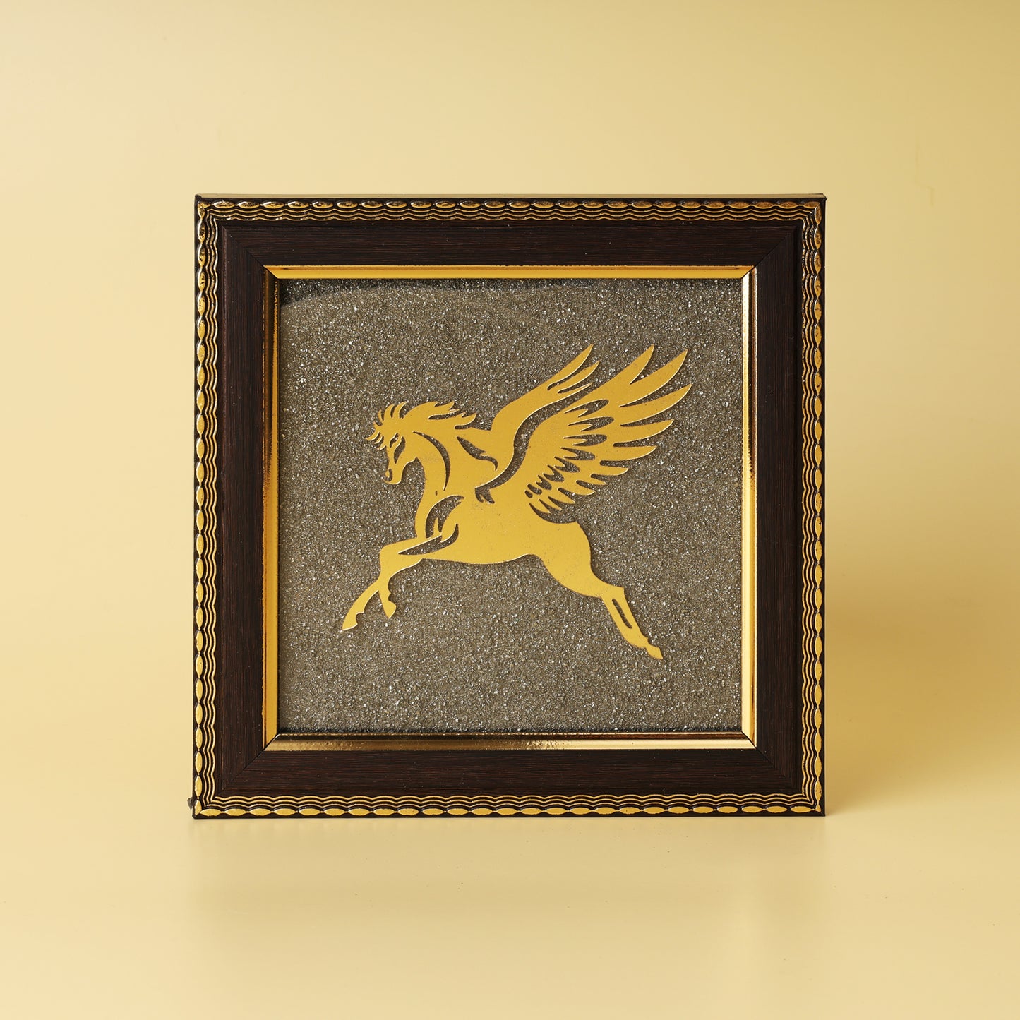 Flying Horse on Raw Pyrite Frame