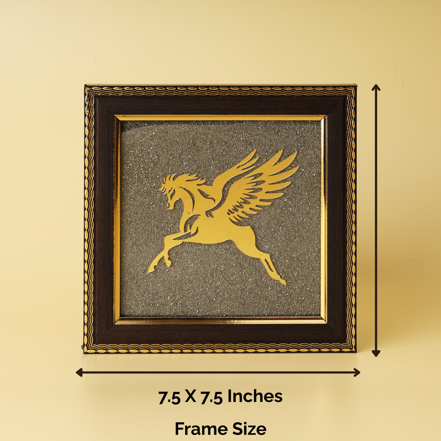 Flying Horse on Raw Pyrite Frame