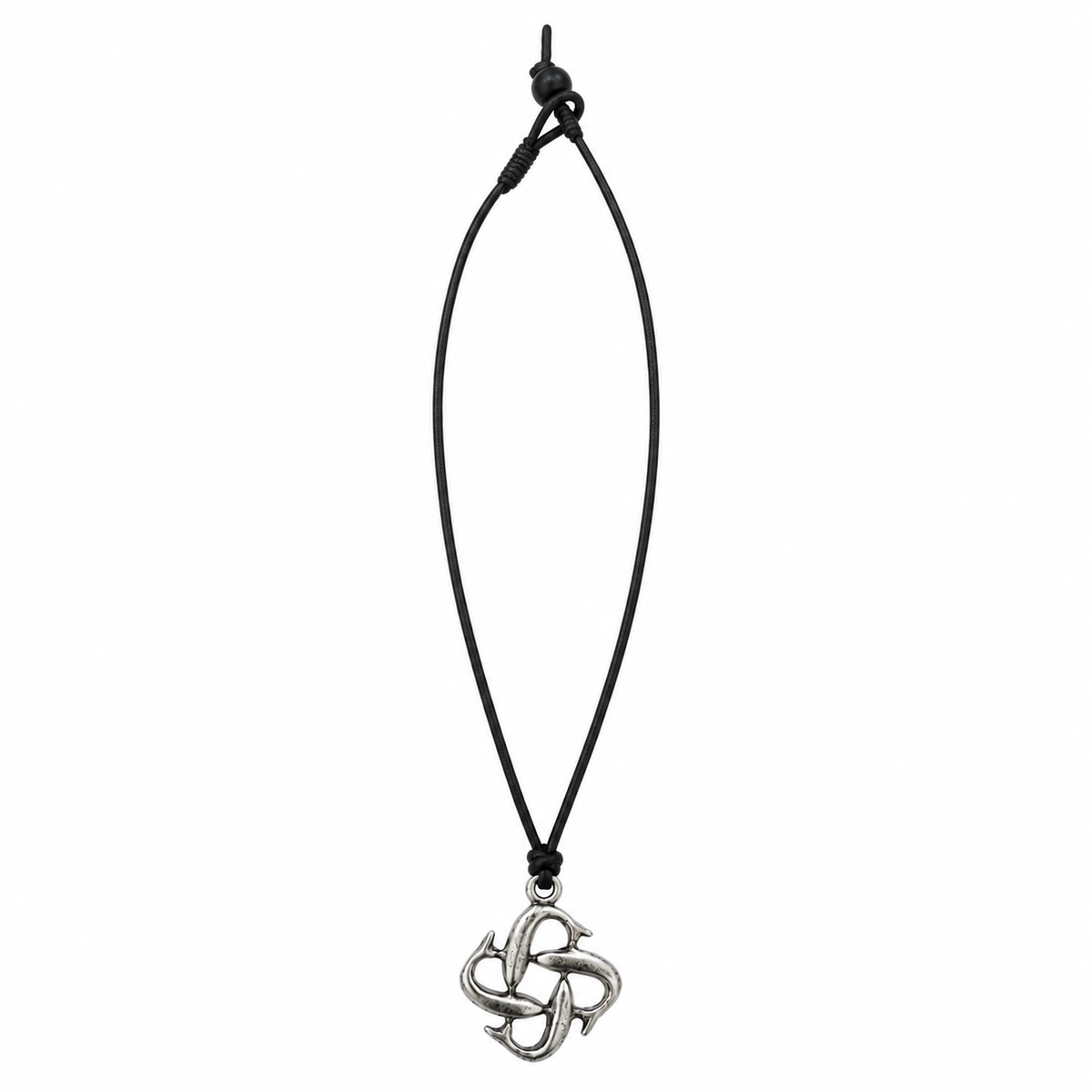 Four Dolphins Leather Necklace for Men