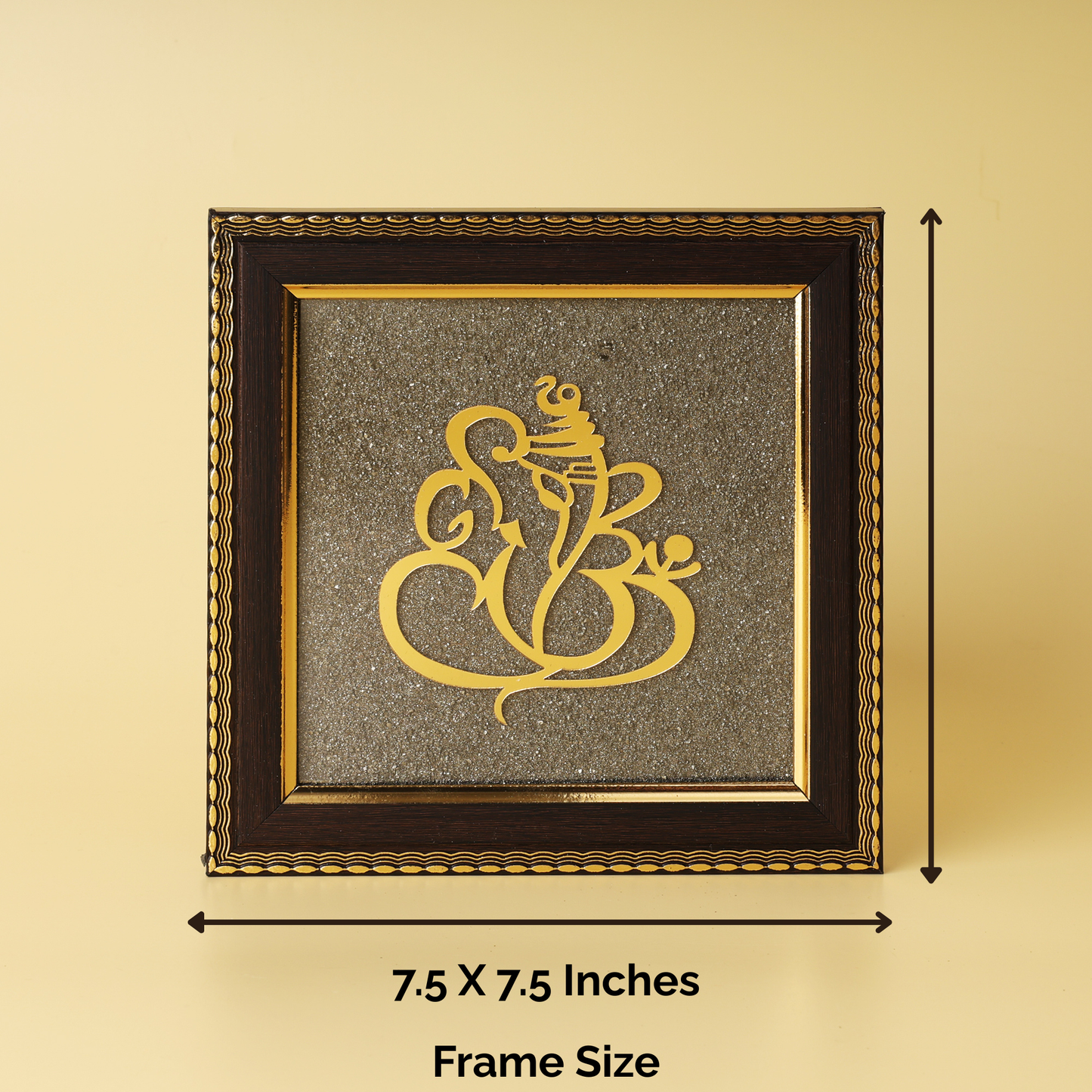 Ganesh Ji on Raw Pyrite Frame