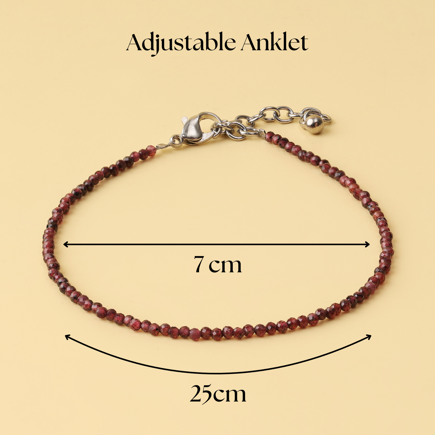 Garnet Natural Stone Anklet