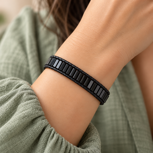 Glass Bead Line Bracelet for Women