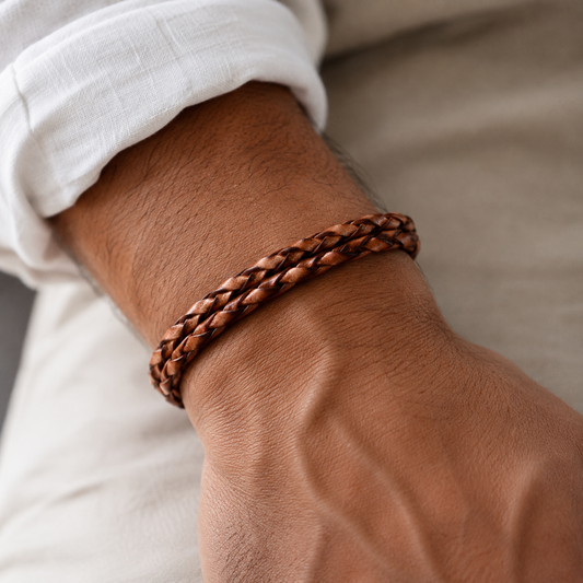 Granada Men’s Braided Leather Bracelet