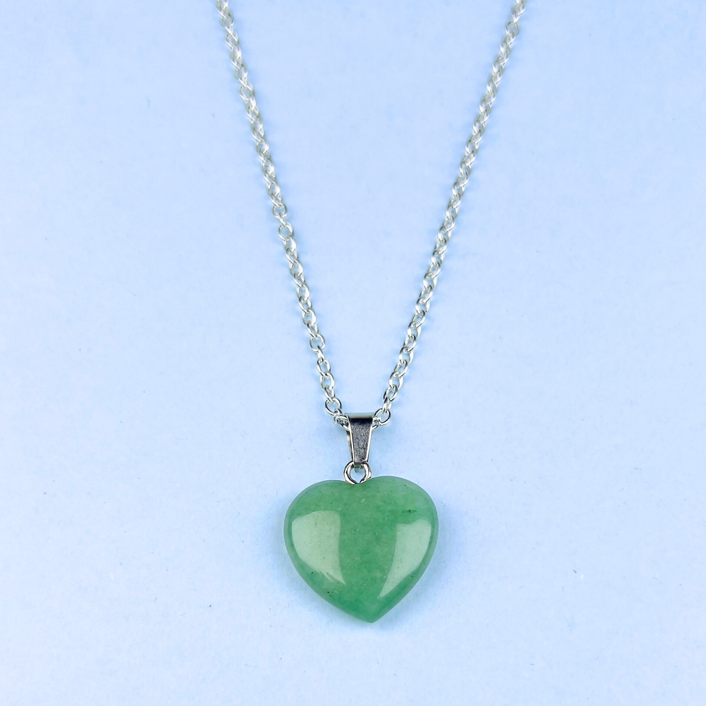 Green Aventurine Heart Pendant Necklace