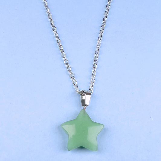Green Aventurine Star Pendant Necklace