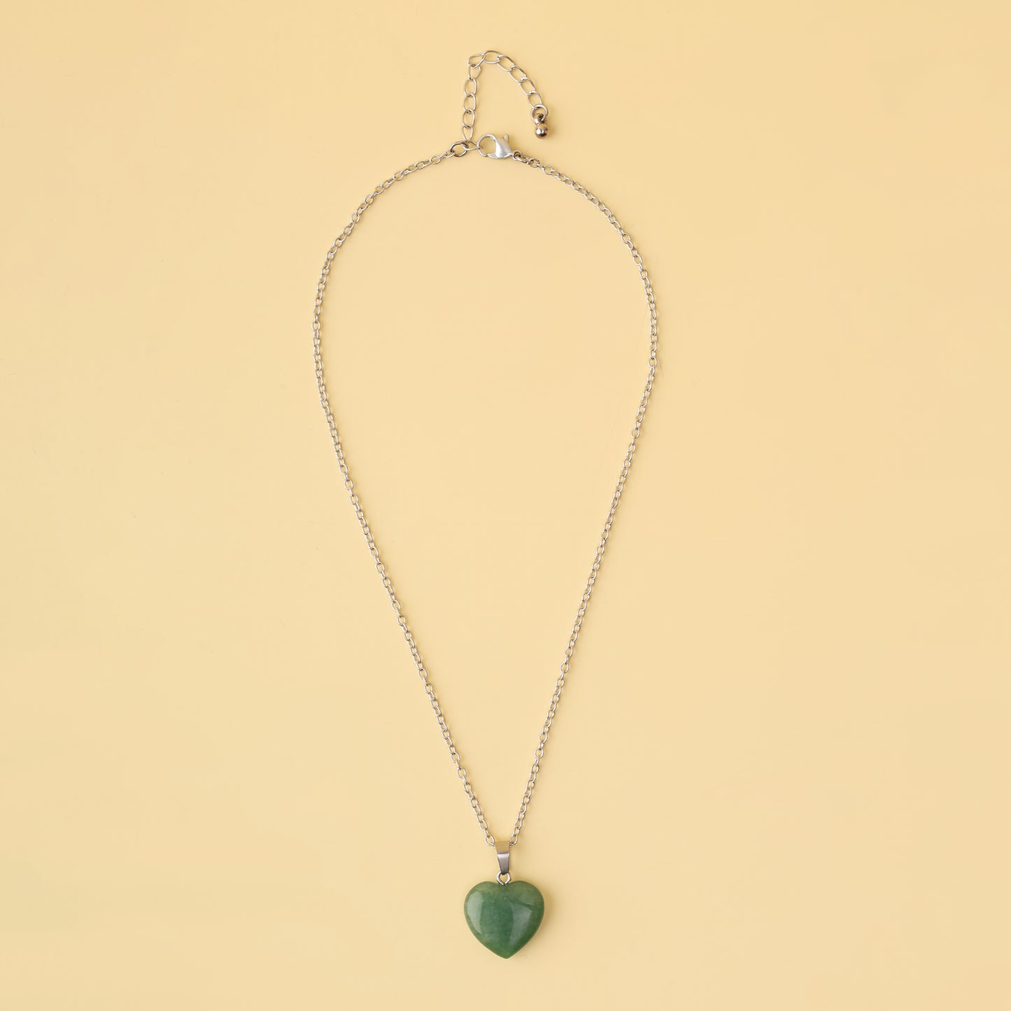Green Aventurine Heart Pendant Necklace