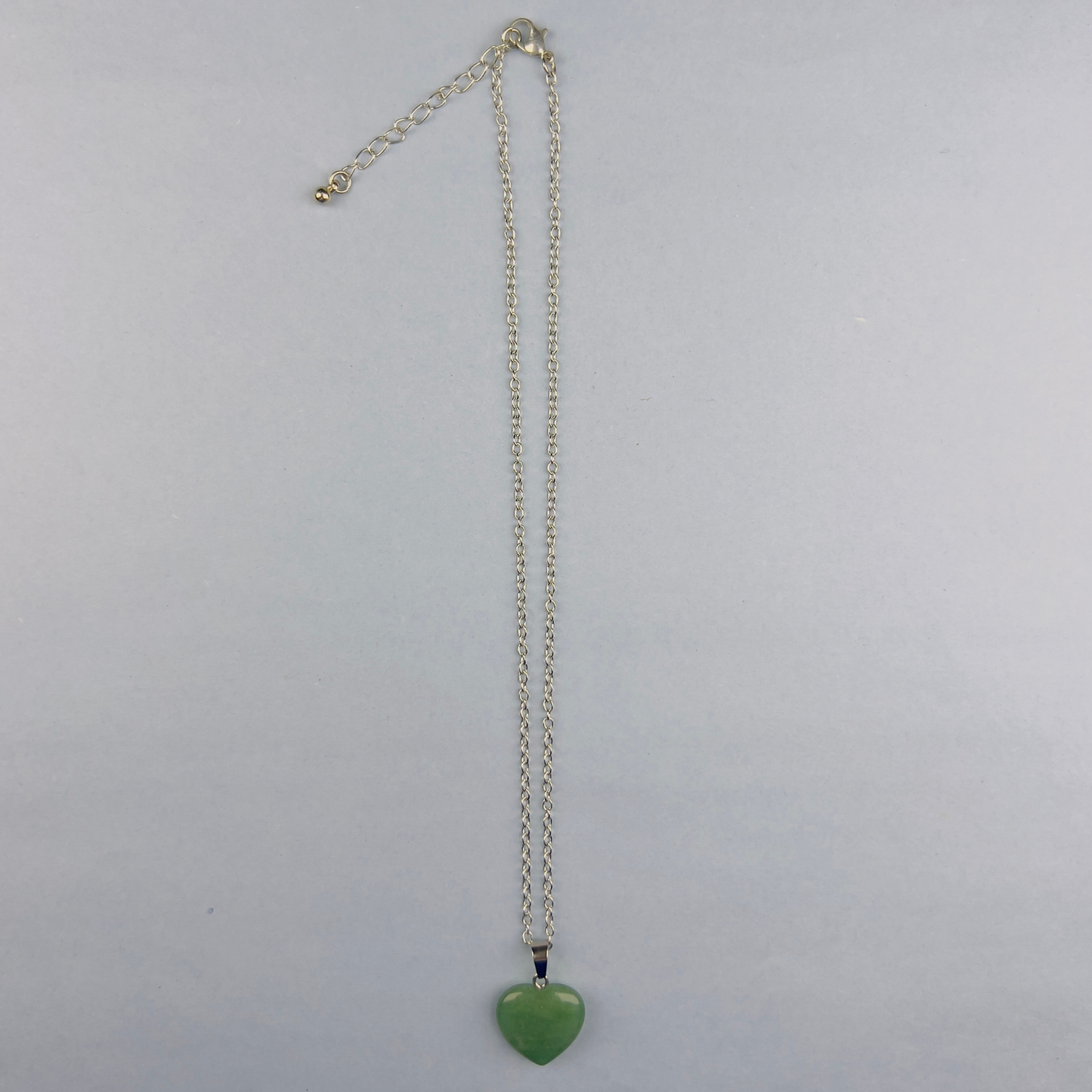Green Aventurine Heart Pendant Necklace
