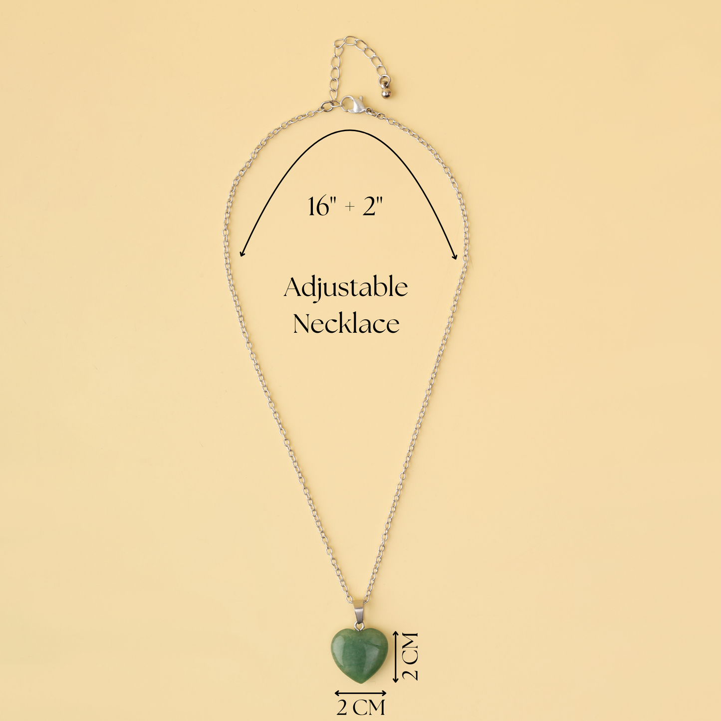 Green Aventurine Heart Pendant Necklace