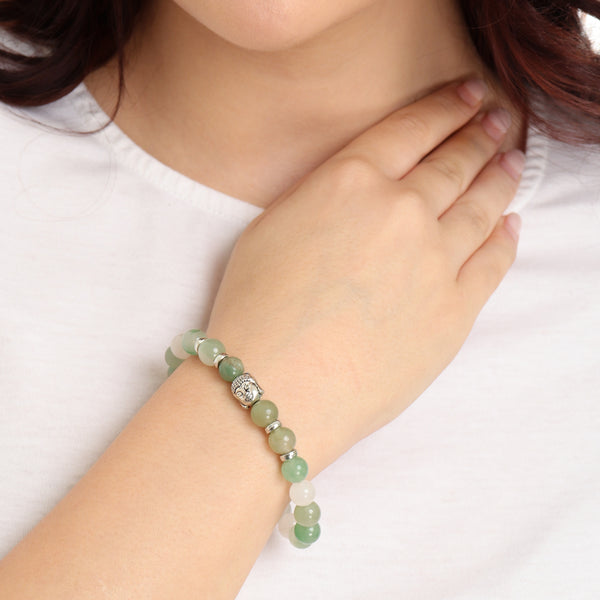 Green Aventurine Natural Stone Buddha Bracelet