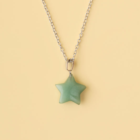 Green Aventurine Star Pendant Necklace