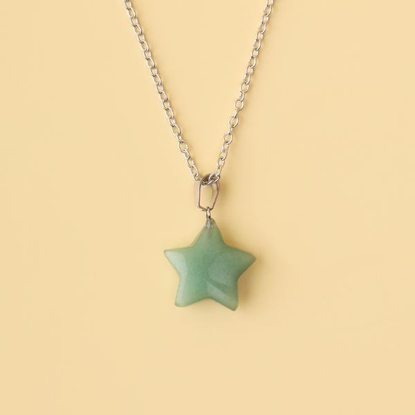 Green Aventurine Star Pendant Necklace