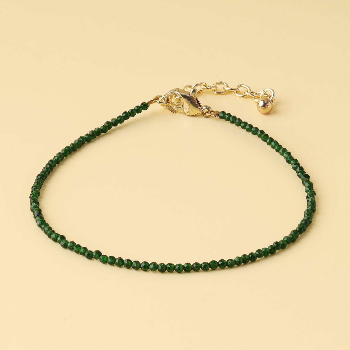 Green Jade Natural Stone Anklet