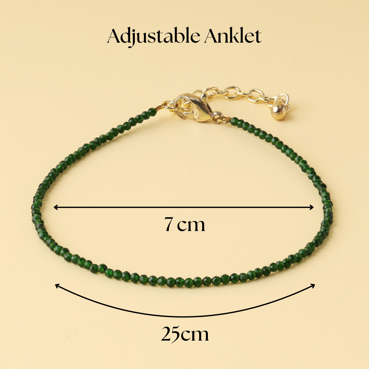 Green Jade Natural Stone Anklet