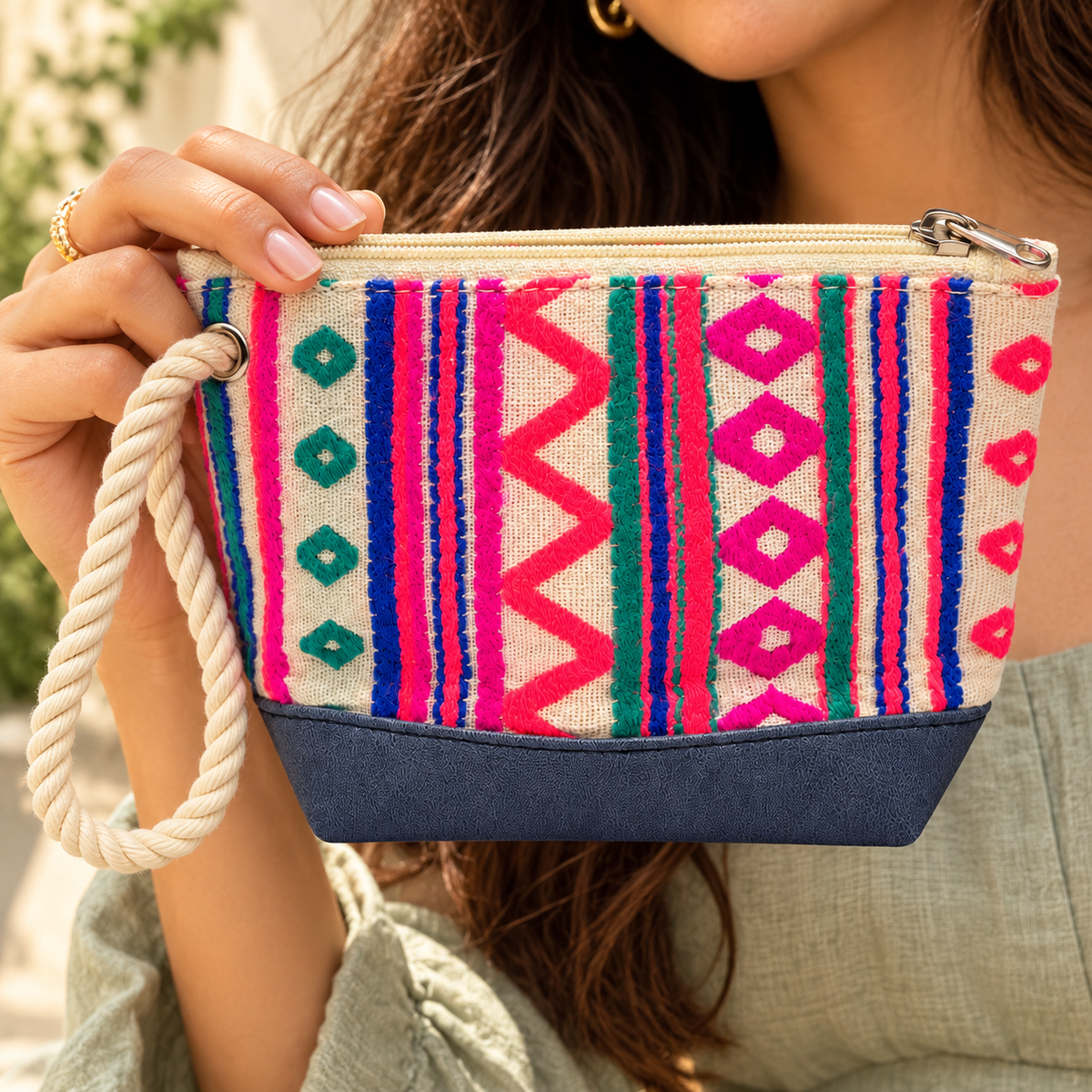 Handcrafted Wristlet Coin Pouch for Women