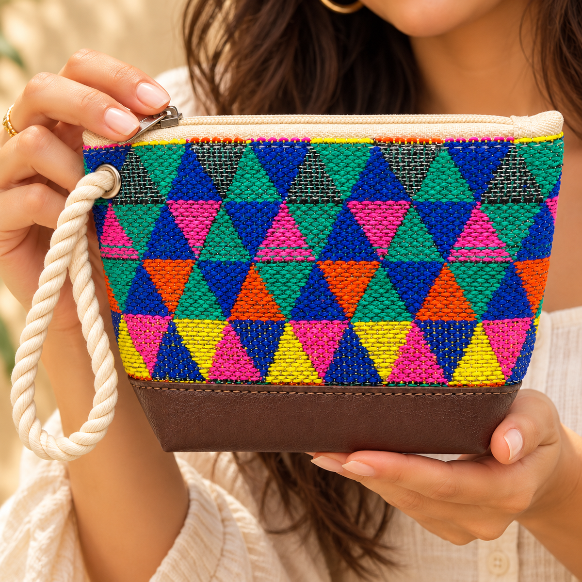 Handcrafted Wristlet Coin Pouch for Women